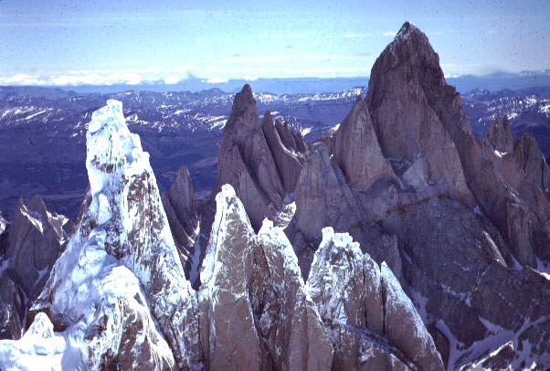 Fitzroy (right) and Cerro Torre group (foreground)