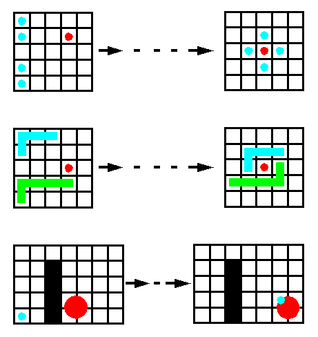 Different variants of the Pursuit Game